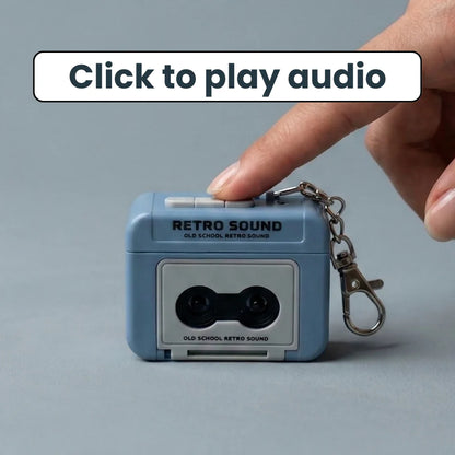 Mini Keychain Audio Recorder | Retro Design